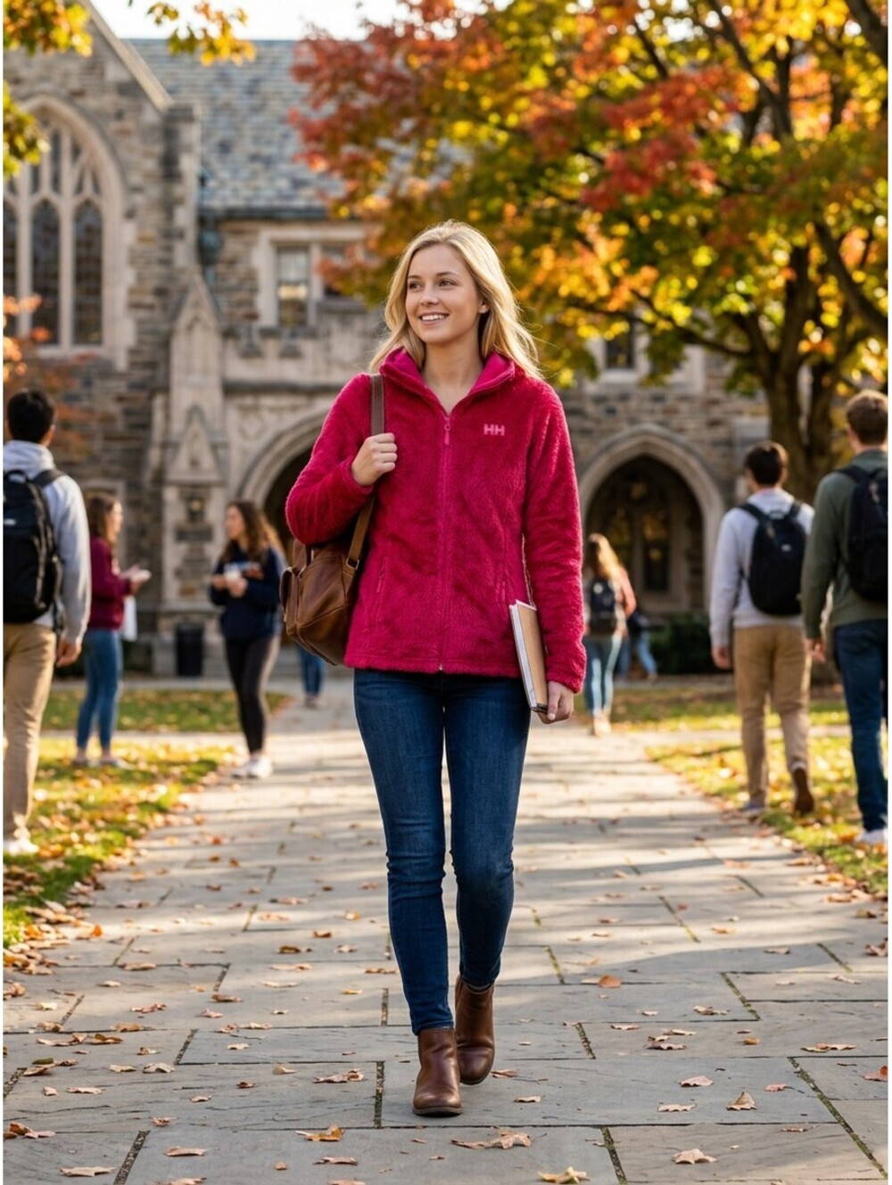 Helly Hansen Women's XS Hot Pink High Pile Fleece Hooded Full Zip Jacket